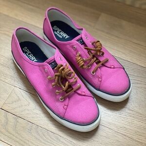 Hot Pink Punk Sperry Top-Sider Women's Slip-On Sneakers Size 9